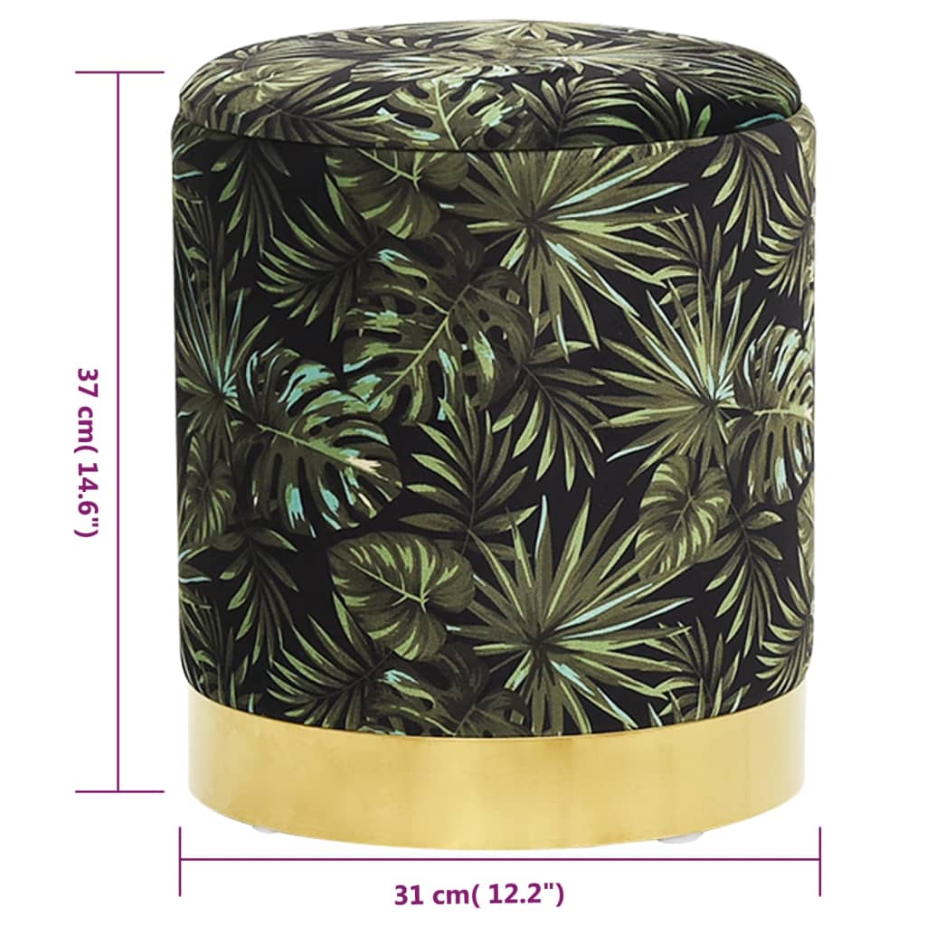 Hocker met opbergruimte rond stof meerkleurig 31 x 37 cm is nu te koop bij PeponiXL, paradijselijk wonen!