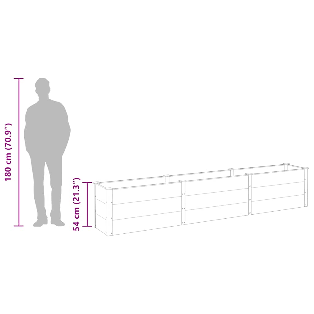 Plantenbak verhoogd 300x50x54 cm HKC grijs is nu te koop bij PeponiXL, paradijselijk wonen!