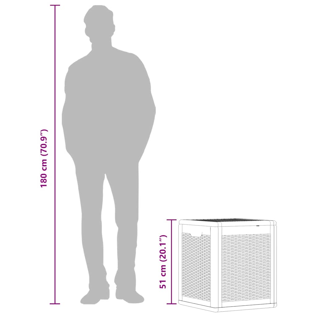 Tuinbox 90 L PP rattan zwart is nu te koop bij PeponiXL, paradijselijk wonen!