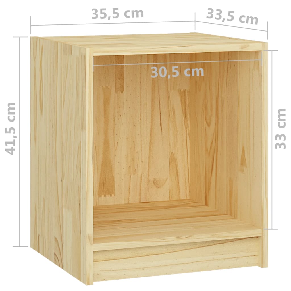 Nachtkastje 35,5x33,5x41,5 cm massief grenenhout is nu te koop bij PeponiXL, paradijselijk wonen!