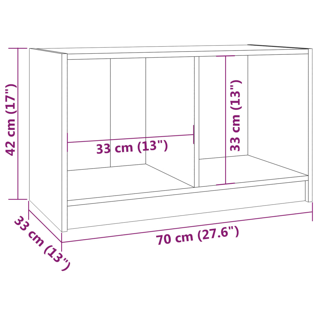 Tv-meubel 70x33x42 cm massief grenenhout is nu te koop bij PeponiXL, paradijselijk wonen!
