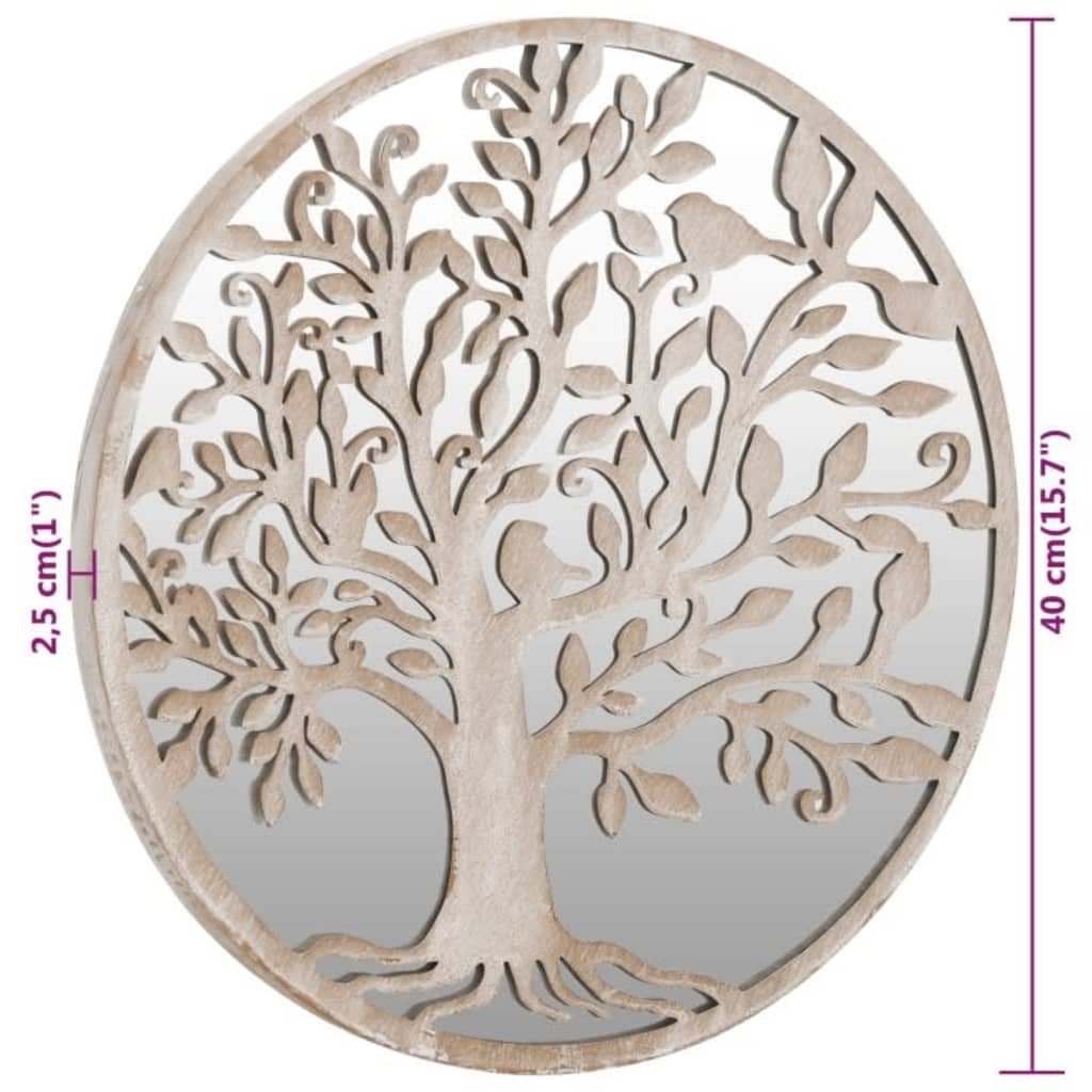 Spiegel rond 40x2,5 cm ijzer zandkleurig is nu te koop bij PeponiXL, paradijselijk wonen!