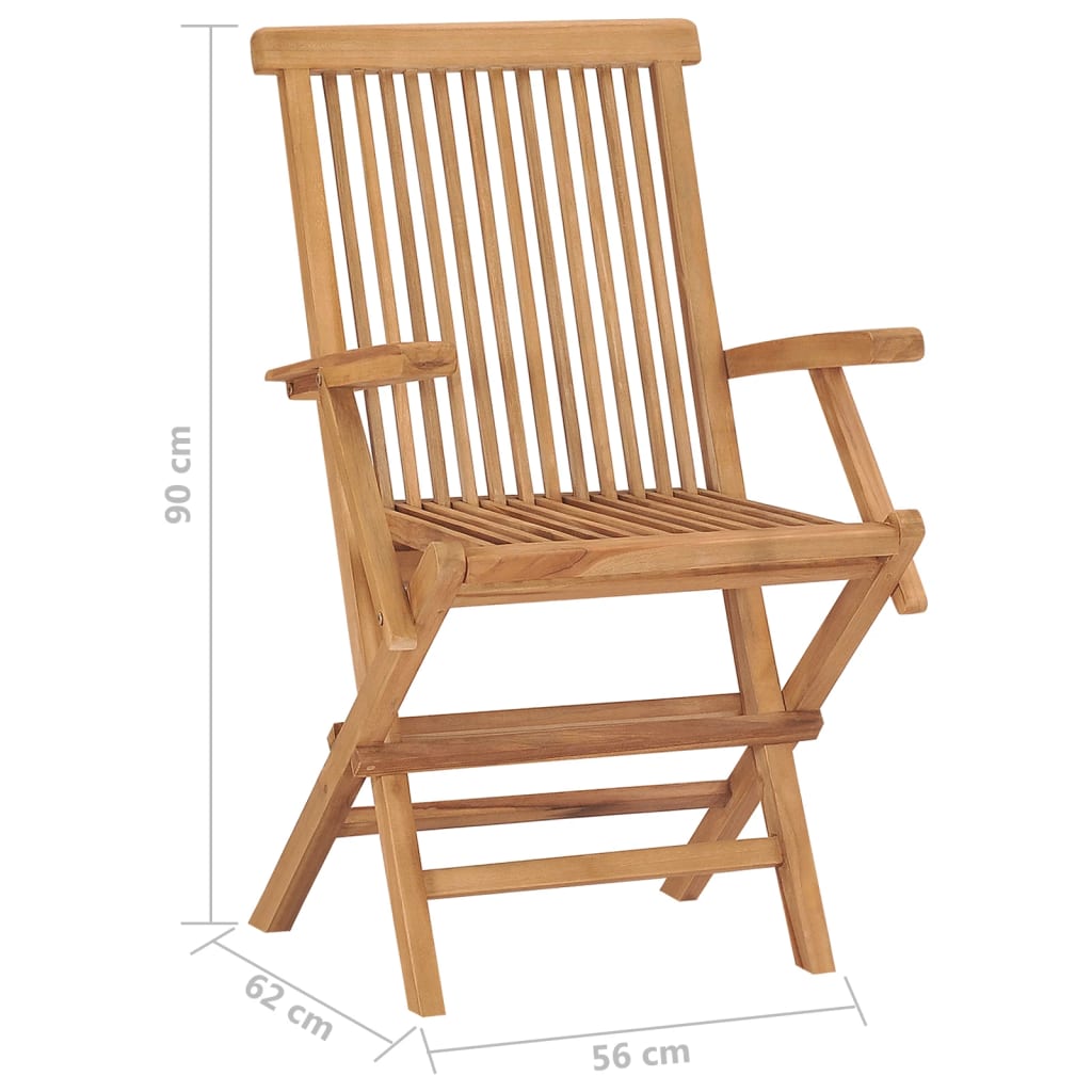 Tuinstoelen 6 st inklapbaar massief teakhout is nu te koop bij PeponiXL, paradijselijk wonen!