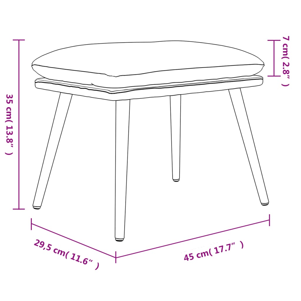 Voetenbank 45x29,5x35 cm stof zwart is nu te koop bij PeponiXL, paradijselijk wonen!