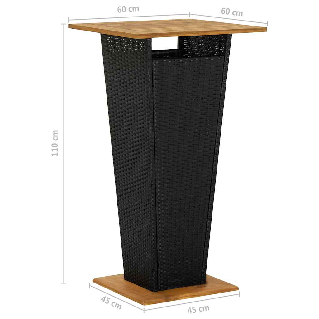 5-delige Tuinbarset met kussens poly rattan zwart is nu te koop bij PeponiXL, paradijselijk wonen!