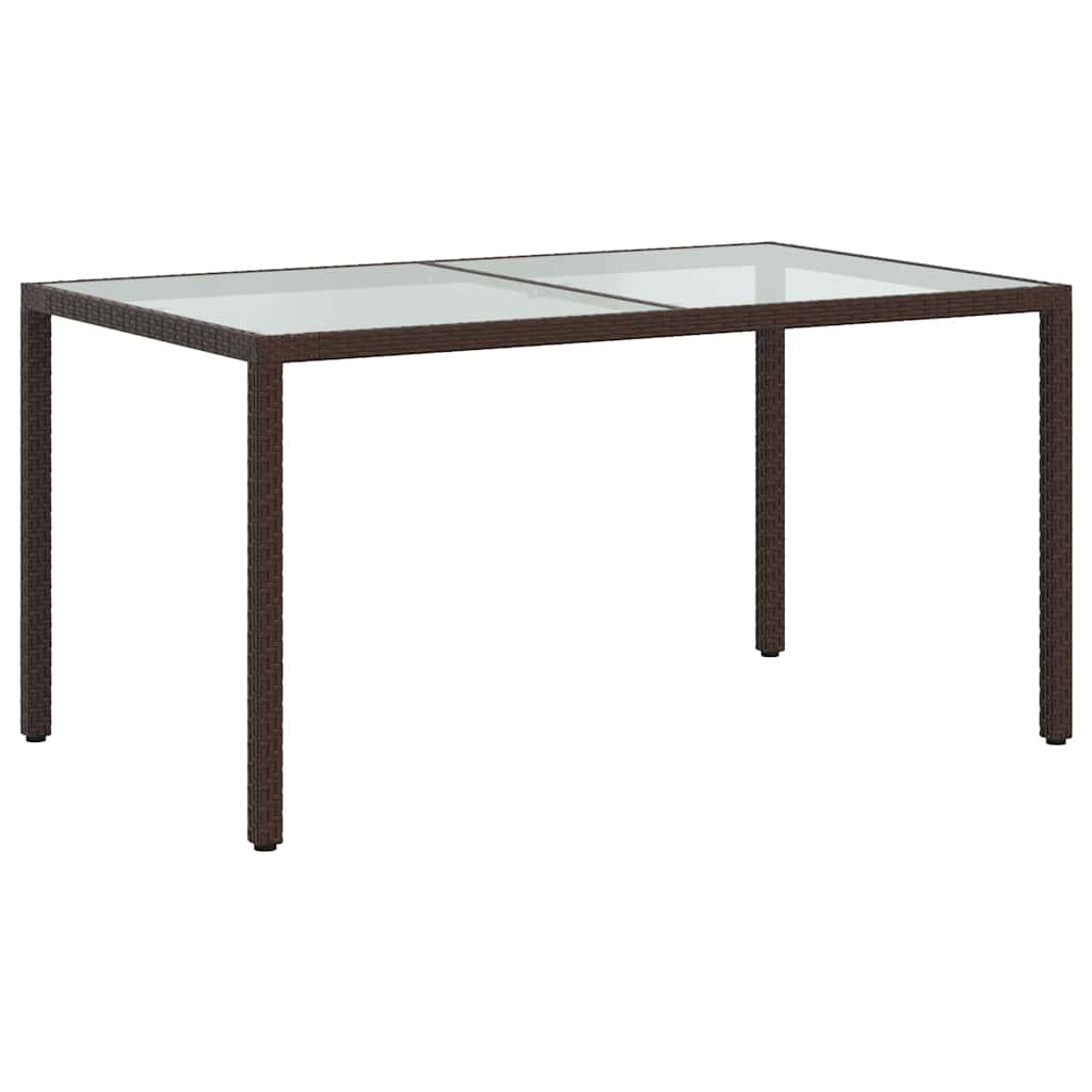 5-delige Tuinset met kussens poly rattan bruin