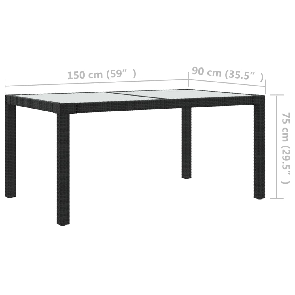 5-delige Tuinset met kussens poly rattan zwart is nu te koop bij PeponiXL, paradijselijk wonen!