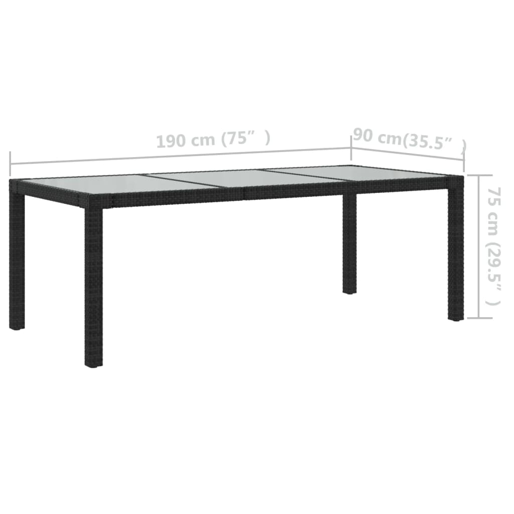 7-delige Tuinset met kussens poly rattan zwart is nu te koop bij PeponiXL, paradijselijk wonen!