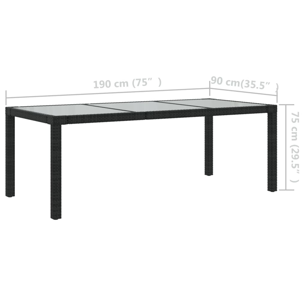 9-delige Tuinset met kussens poly rattan zwart is nu te koop bij PeponiXL, paradijselijk wonen!