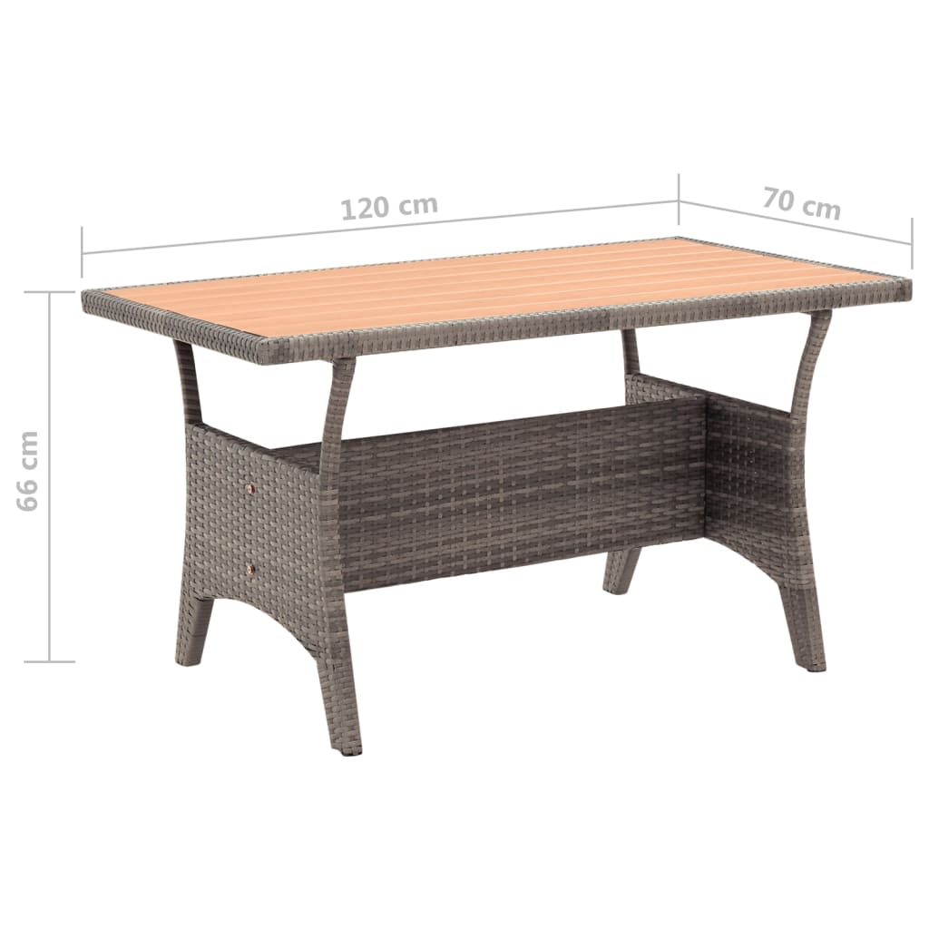 3-delige Tuinset met kussens poly rattan grijs is nu te koop bij PeponiXL, paradijselijk wonen!