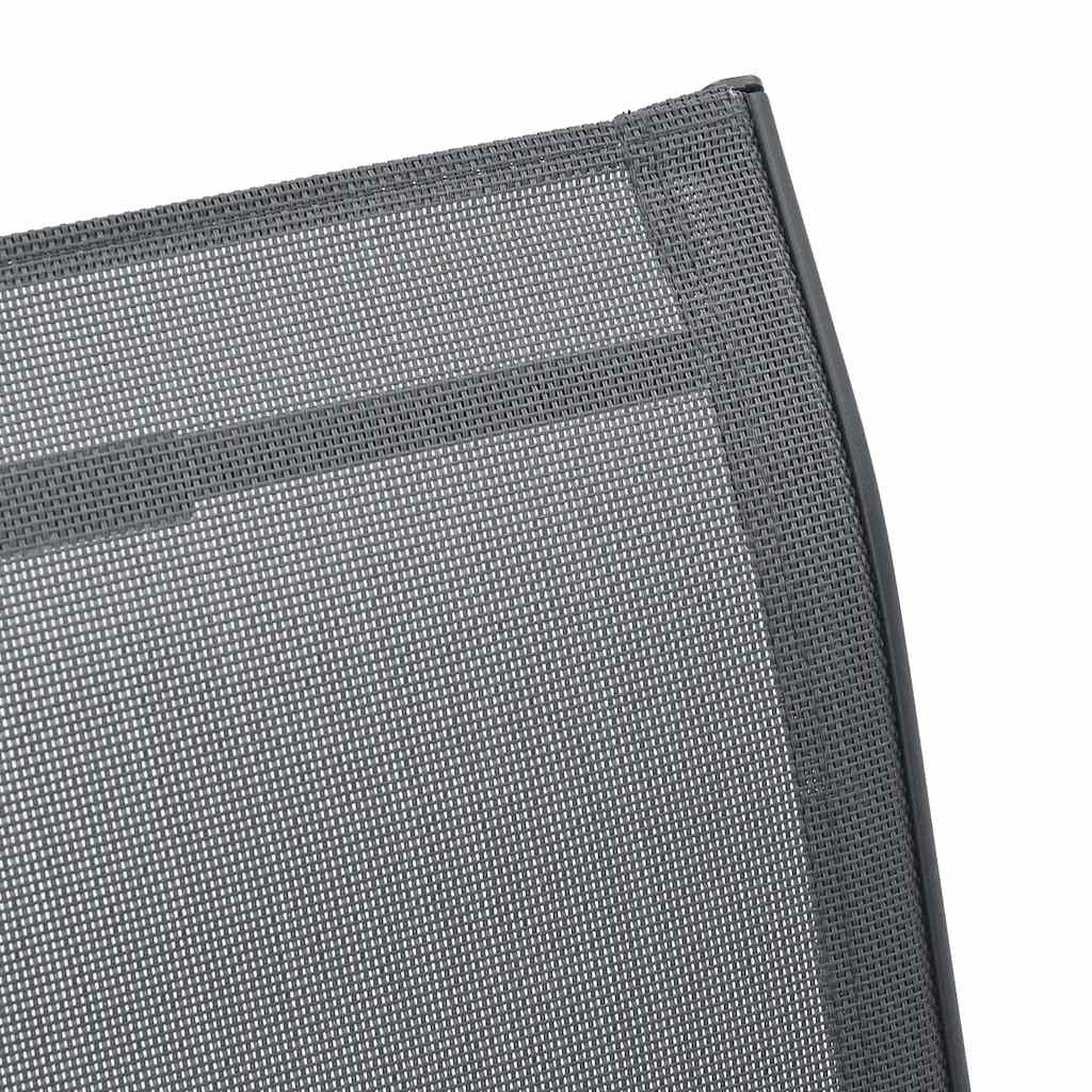 Tuinstoelen stapelbaar 4 st textileen stof grijs is nu te koop bij PeponiXL, paradijselijk wonen!
