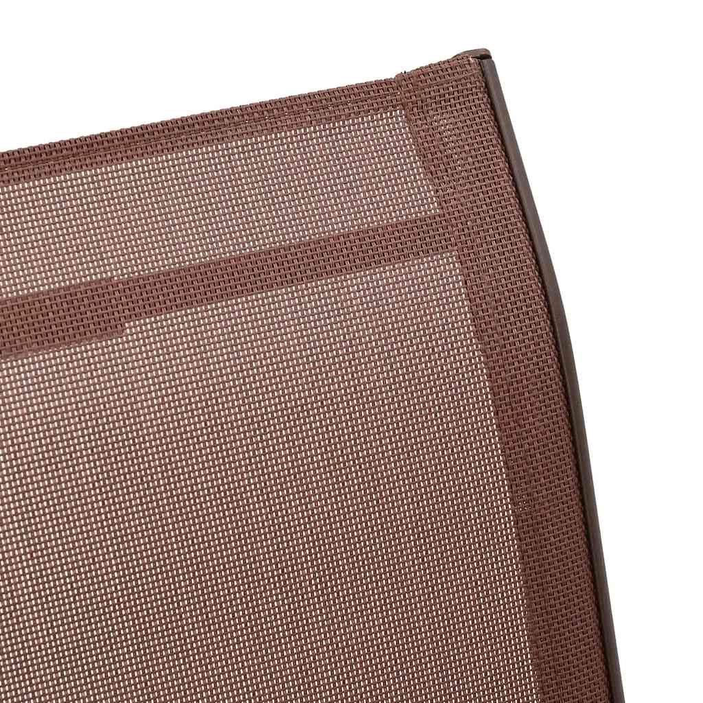 Tuinstoelen stapelbaar 4 st textileen stof bruin is nu te koop bij PeponiXL, paradijselijk wonen!