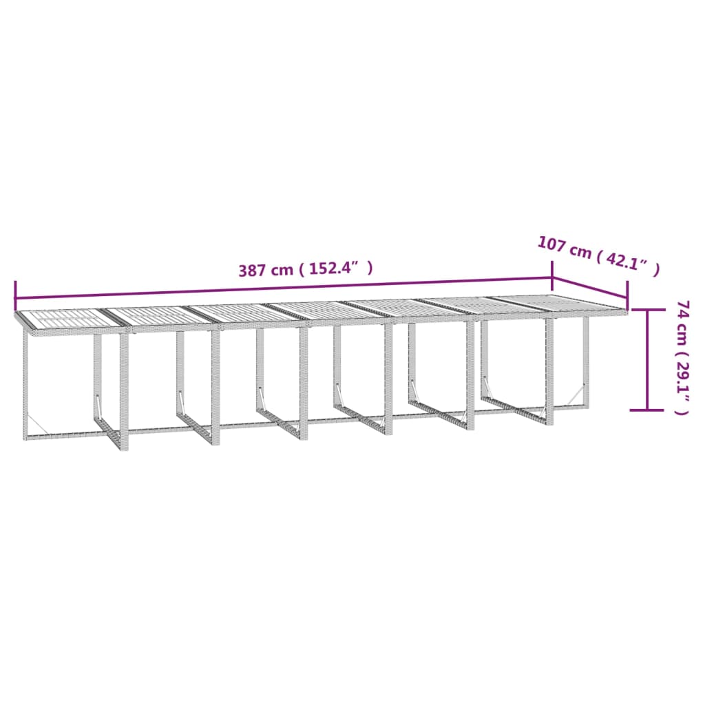 19-delige Tuinset met kussens poly rattan zwart is nu te koop bij PeponiXL, paradijselijk wonen!