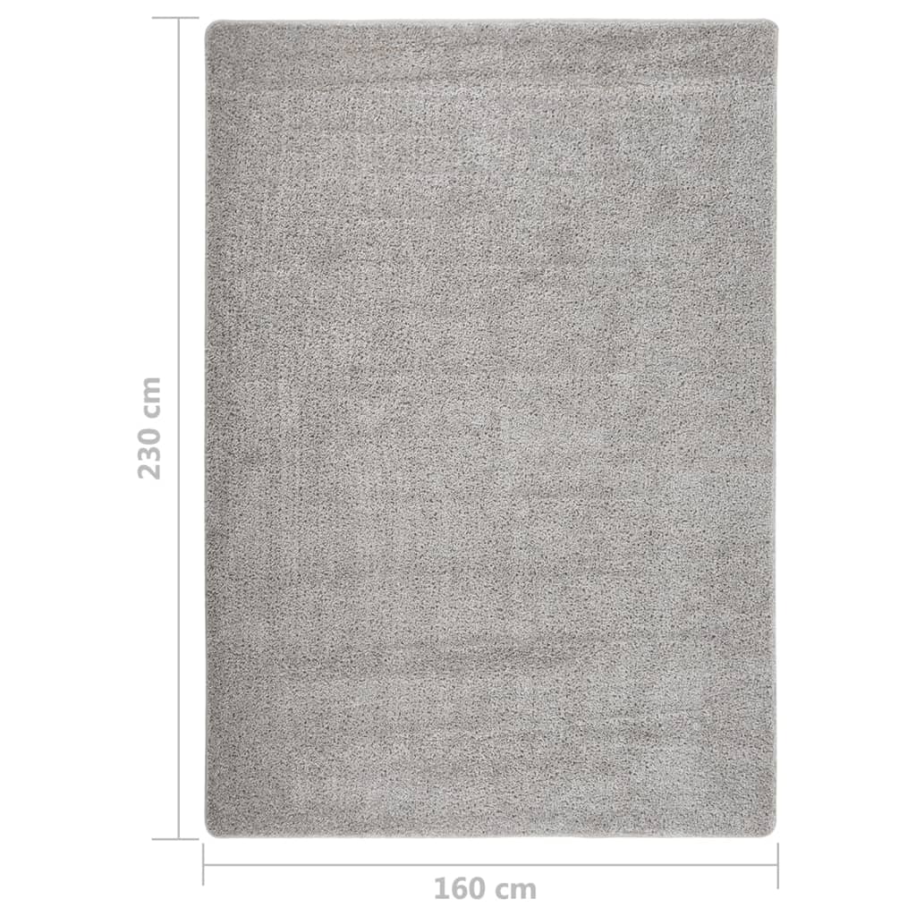 Vloerkleed shaggy anti-slip 160x230 cm lichtgrijs is nu te koop bij PeponiXL, paradijselijk wonen!