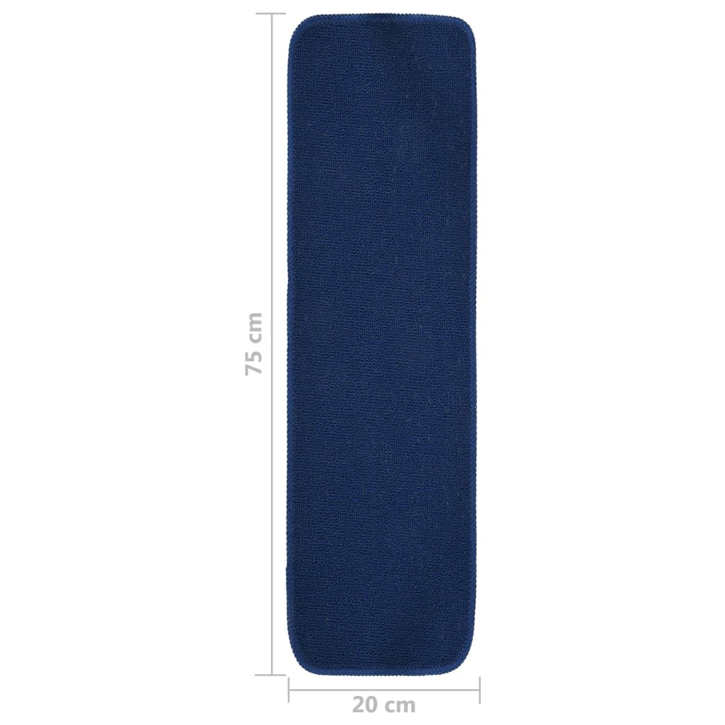 Trapmatten 15 st anti-slip rechthoekig 75x20 cm marineblauw is nu te koop bij PeponiXL, paradijselijk wonen!