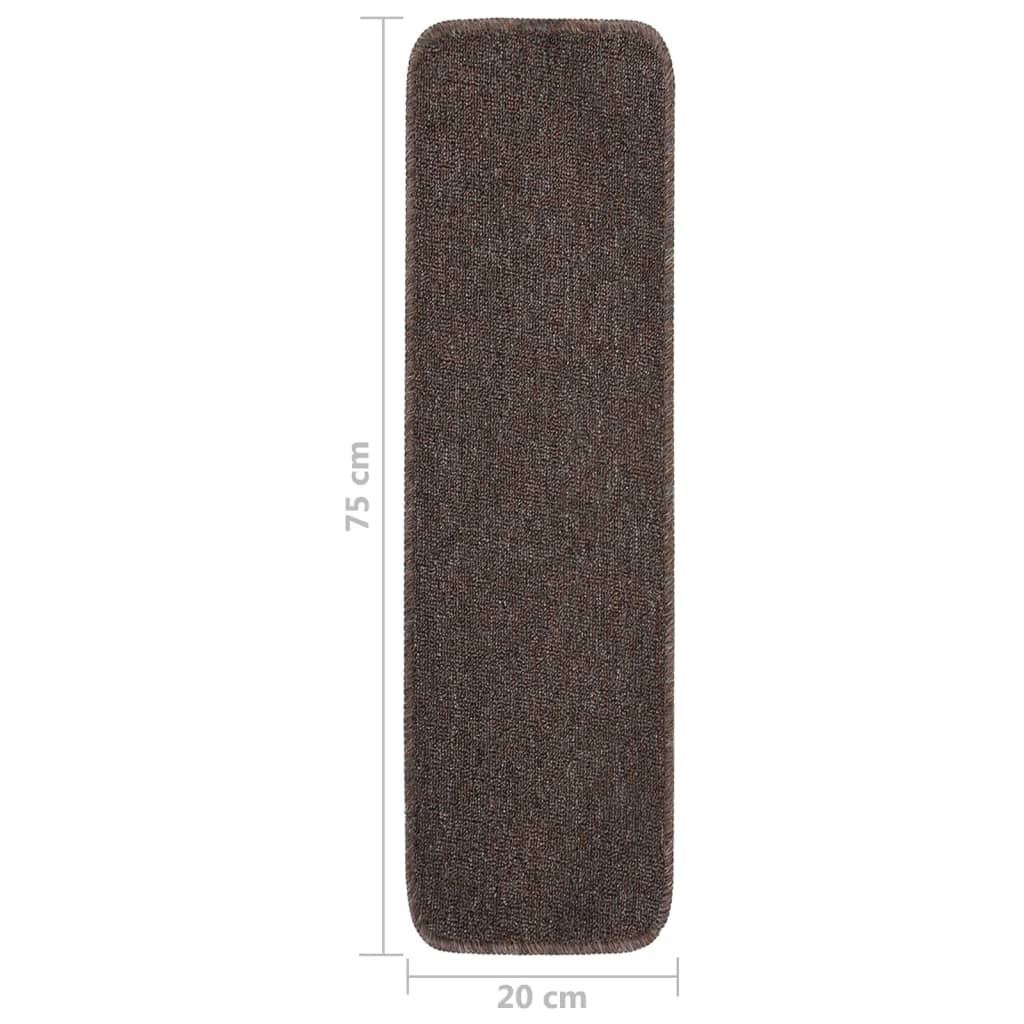 Trapmatten 15 st anti-slip rechthoekig 75x20 cm bruin is nu te koop bij PeponiXL, paradijselijk wonen!