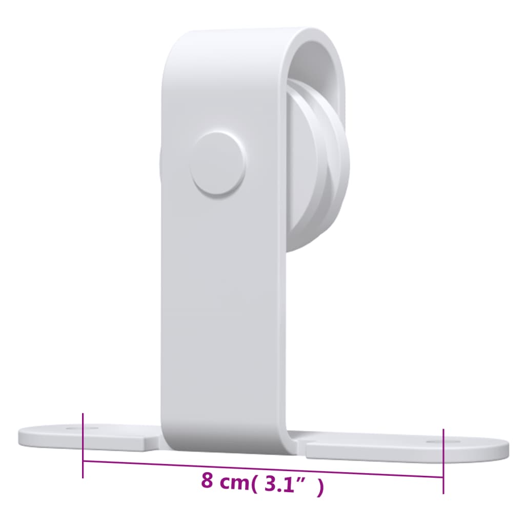 Ophangset voor minischuifdeur 152 cm koolstofstaal wit is nu te koop bij PeponiXL, paradijselijk wonen!