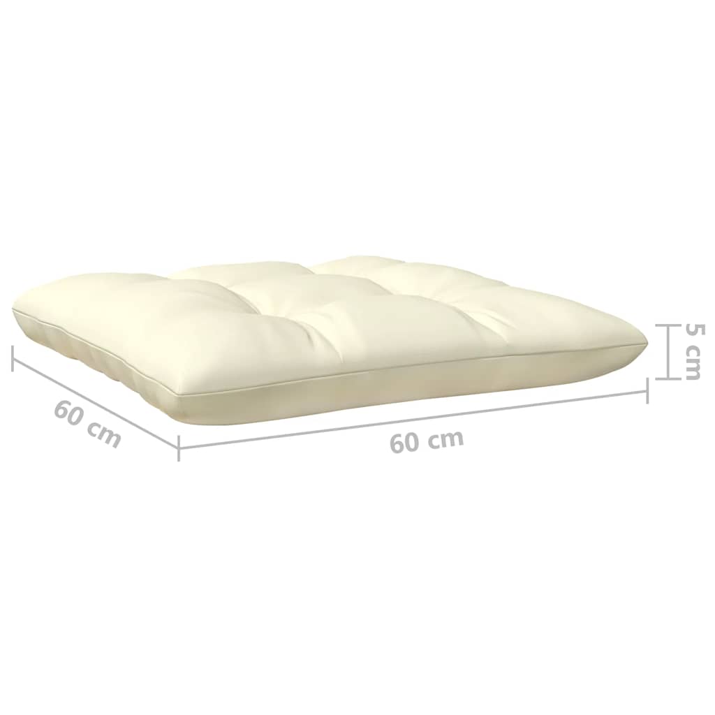 Tuinbank 3-zits met crèmekleurige kussens massief grenenhout is nu te koop bij PeponiXL, paradijselijk wonen!