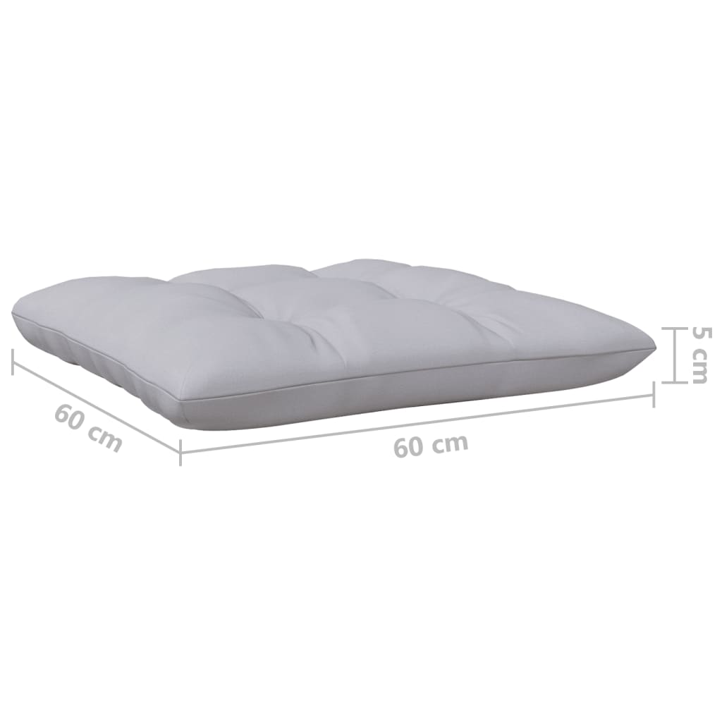5-delige Loungeset met grijze kussens massief grenenhout is nu te koop bij PeponiXL, paradijselijk wonen!