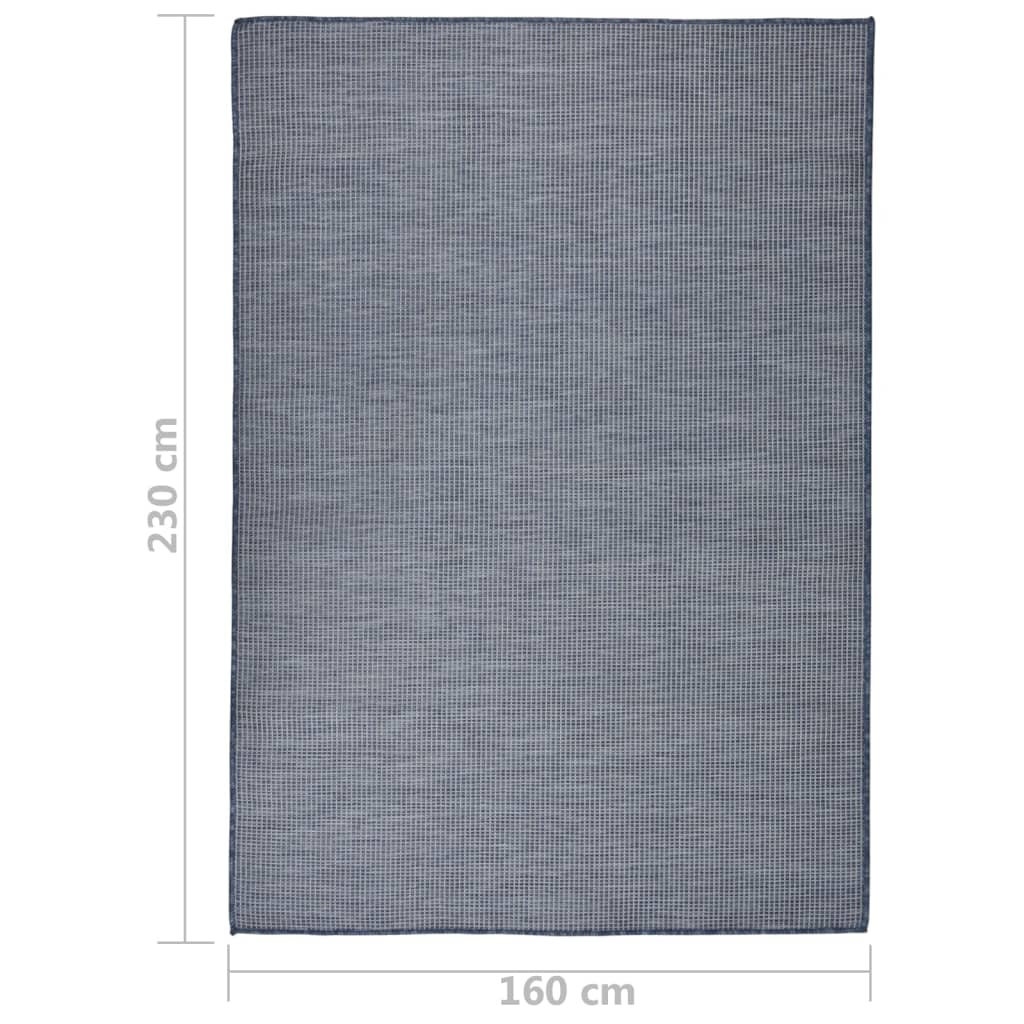 Buitenkleed platgeweven 160x230 cm blauw is nu te koop bij PeponiXL, paradijselijk wonen!