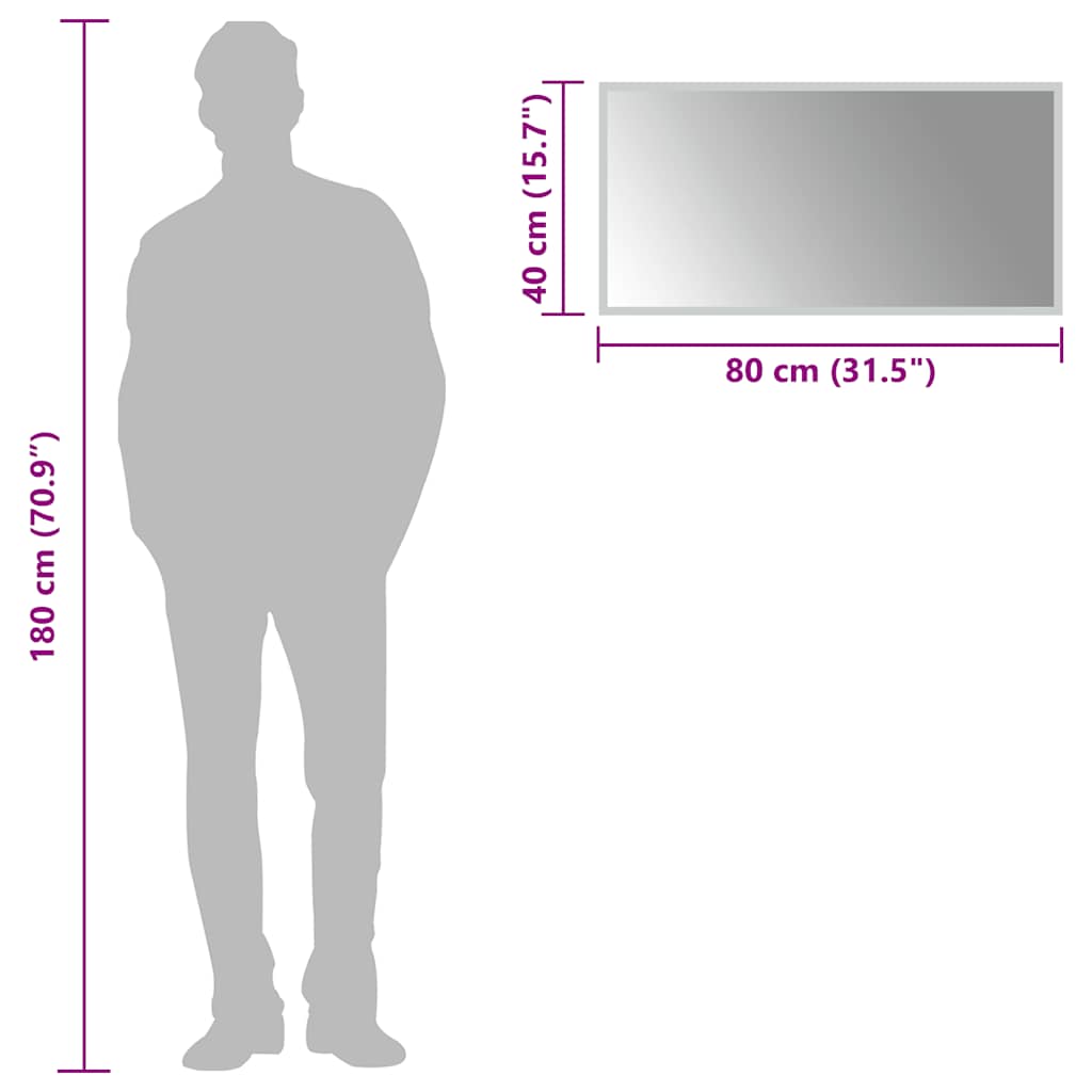 Badkamerspiegel LED 80x40 cm is nu te koop bij PeponiXL, paradijselijk wonen!