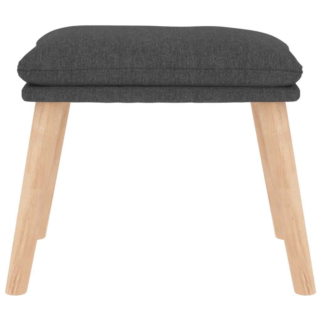 Relaxstoel met voetenbank stof donkergrijs is nu te koop bij PeponiXL, paradijselijk wonen!