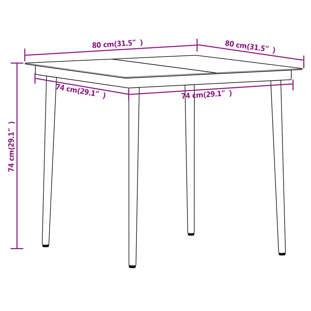 3-delige Tuinset zwart is nu te koop bij PeponiXL, paradijselijk wonen!