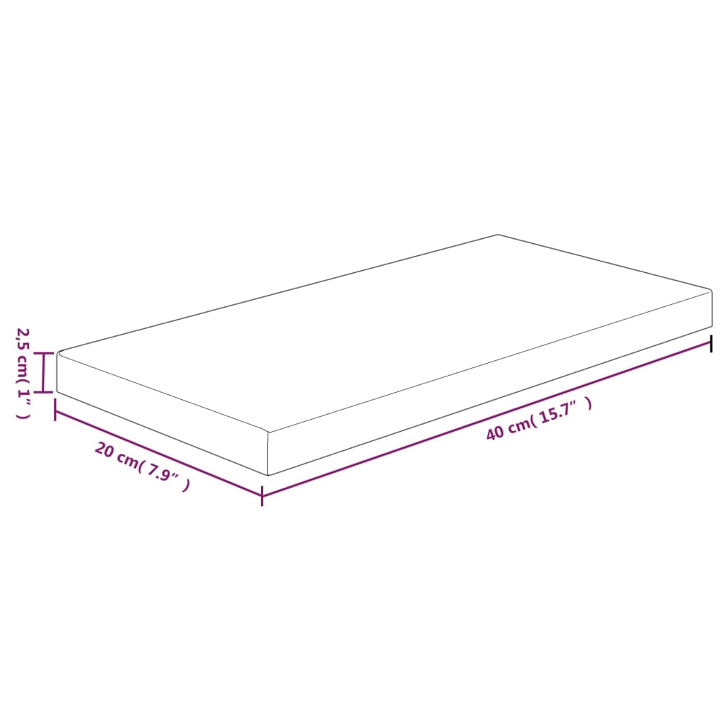 Plank 40x20x2,5 cm onbehandeld massief eikenhout is nu te koop bij PeponiXL, paradijselijk wonen!