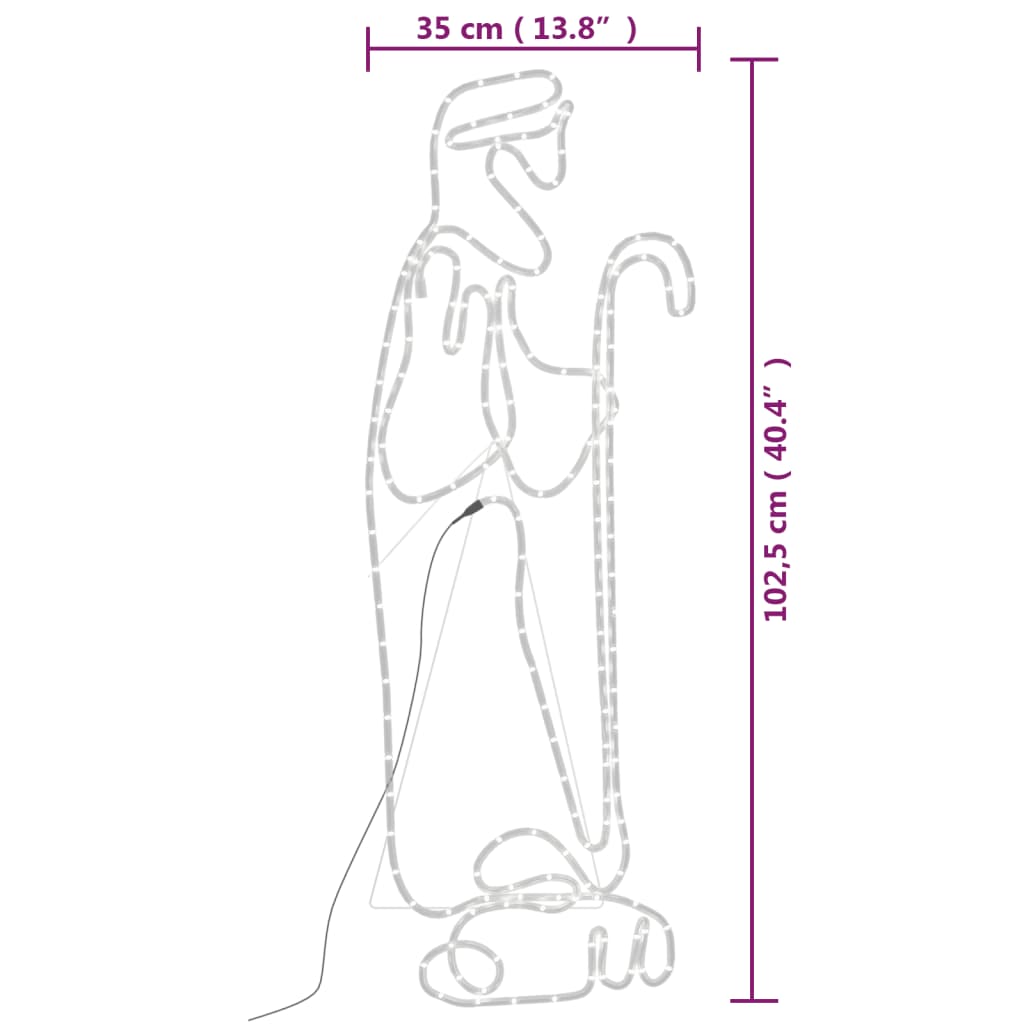 Kerstfiguren herder en lam met 168 LED's 102,5x35 cm is nu te koop bij PeponiXL, paradijselijk wonen!