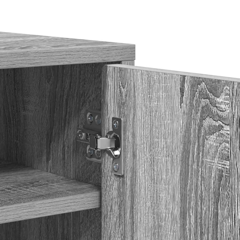 Schoenenkast 60x35x70 cm bewerkt hout grijs sonoma eikenkleurig is nu te koop bij PeponiXL, paradijselijk wonen!