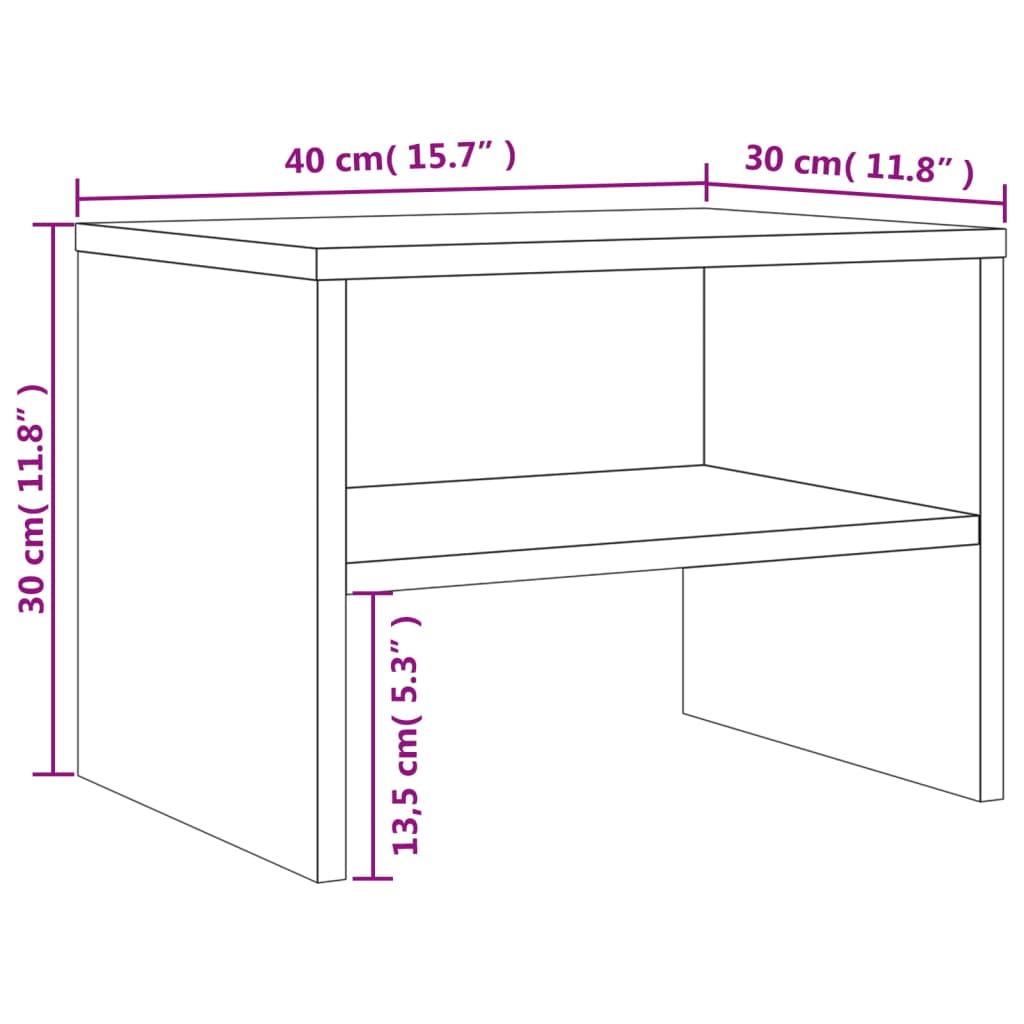 Nachtkastjes 2 st 40x30x30 cm bewerkt hout gerookt eikenkleurig is nu te koop bij PeponiXL, paradijselijk wonen!
