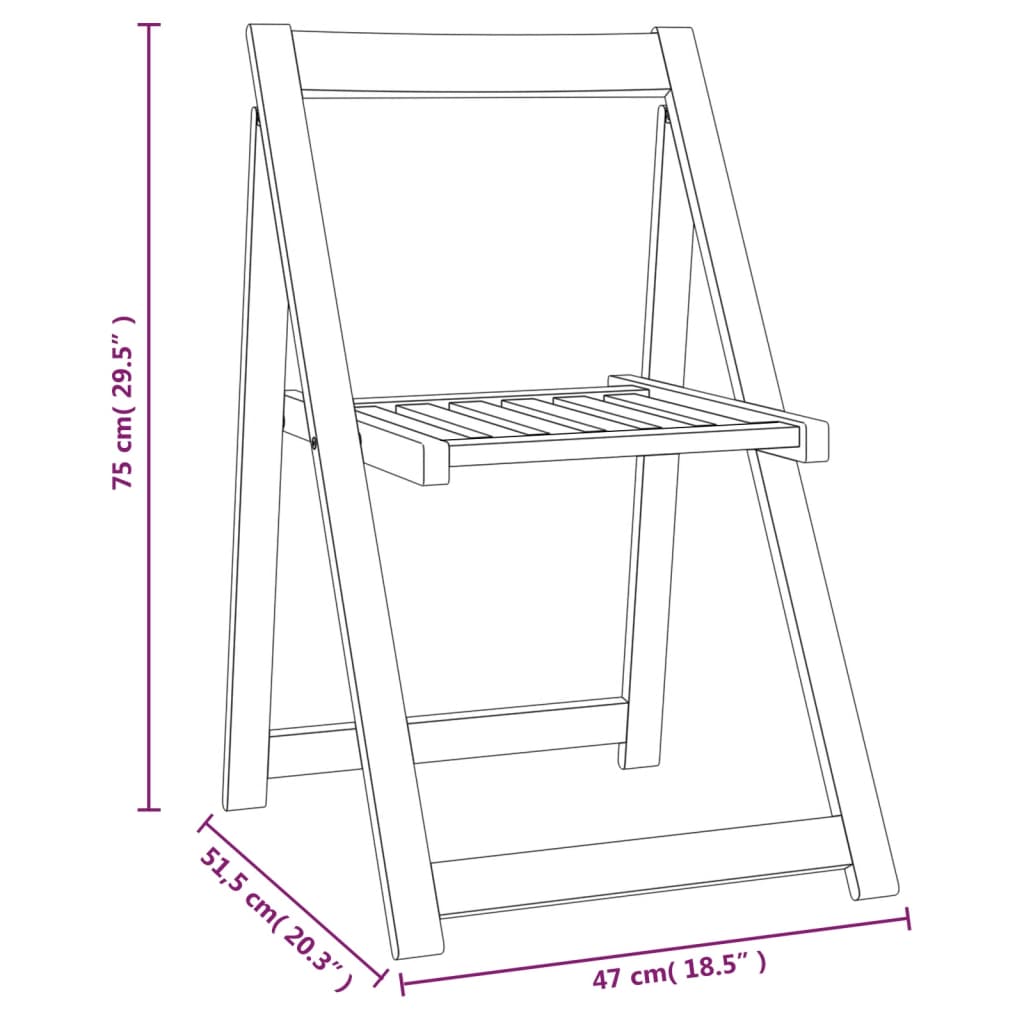Tuinstoelen inklapbaar 6 st massief acaciahout is nu te koop bij PeponiXL, paradijselijk wonen!