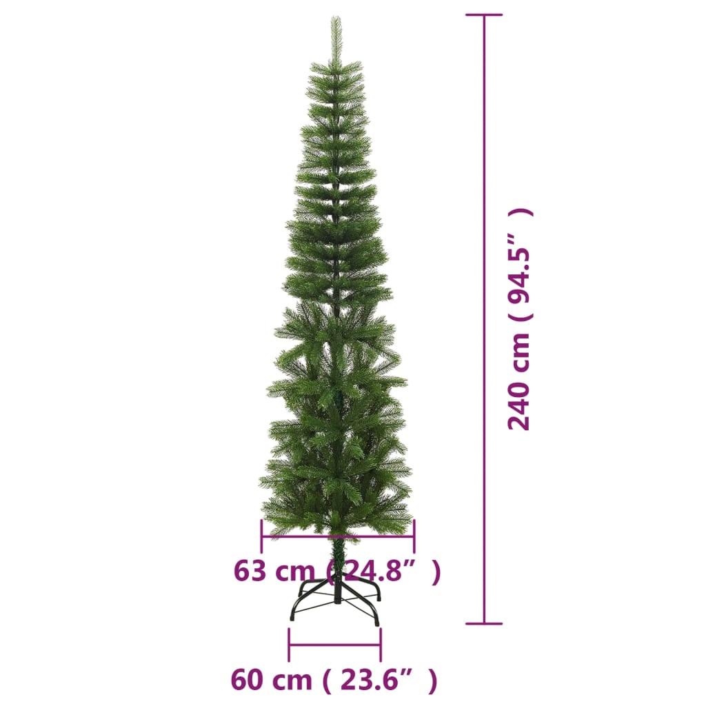 Kunstkerstboom met standaard smal 240 cm PE is nu te koop bij PeponiXL, paradijselijk wonen!