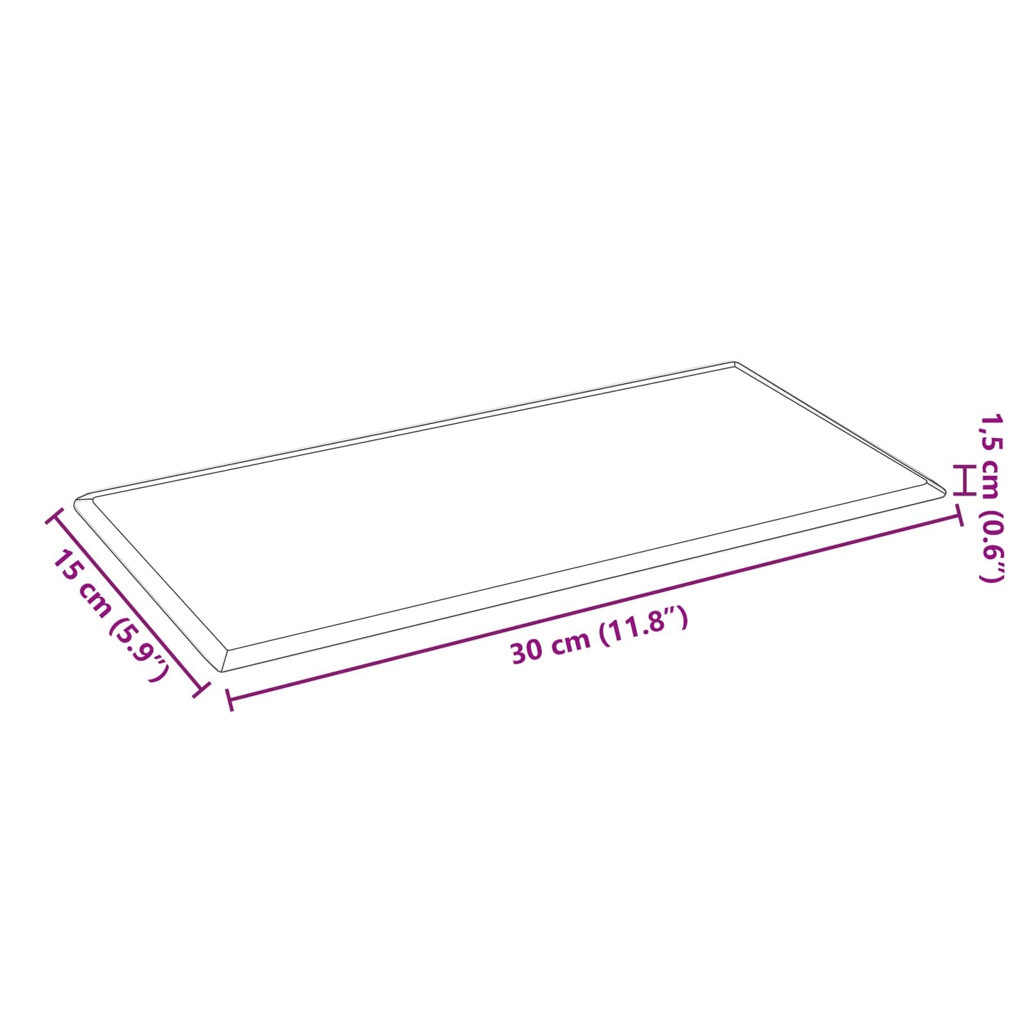 Wandhoofdbord 12 pcs Rood 30 x 15 cm Nep Leer is nu te koop bij PeponiXL, paradijselijk wonen!