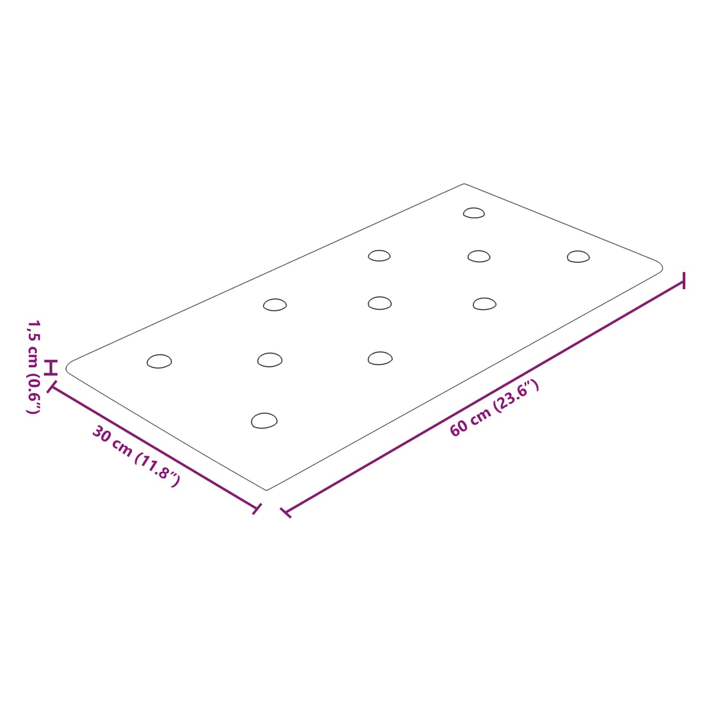 Wandhoofdbord 12 pcs Bruin 60 x 30 cm Nep Leer is nu te koop bij PeponiXL, paradijselijk wonen!