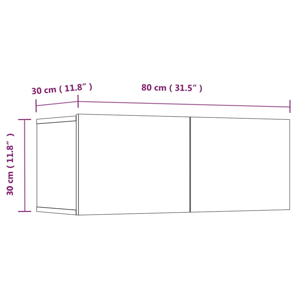 4-delige Tv-meubelset bewerkt hout gerookt eikenkleurig is nu te koop bij PeponiXL, paradijselijk wonen!