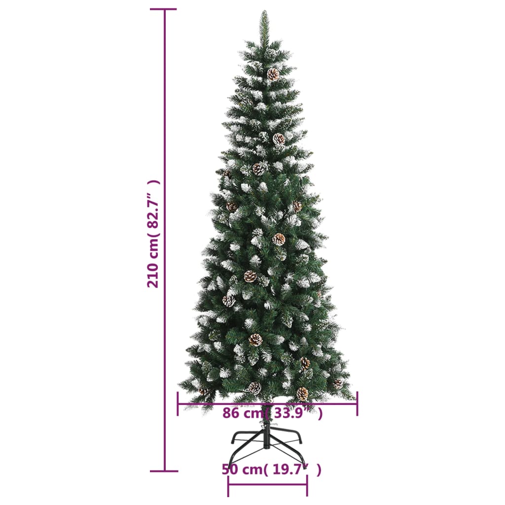 Kunstkerstboom met standaard 210 cm PVC groen is nu te koop bij PeponiXL, paradijselijk wonen!