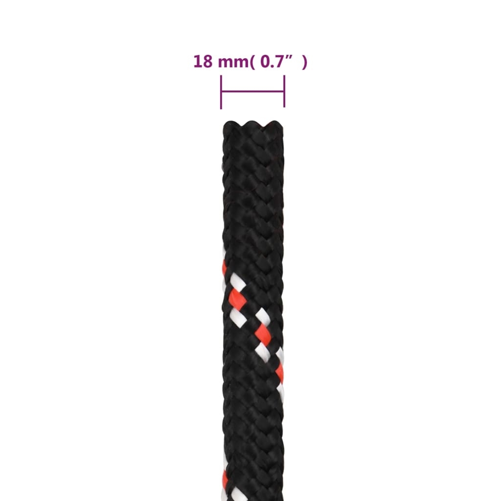 Boot touw 18 mm 25 m polypropyleen zwart is nu te koop bij PeponiXL, paradijselijk wonen!