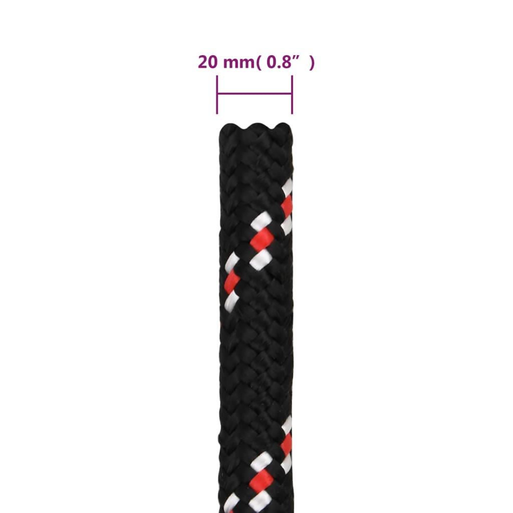 Boottouw 20 mm 50 m polypropyleen zwart is nu te koop bij PeponiXL, paradijselijk wonen!