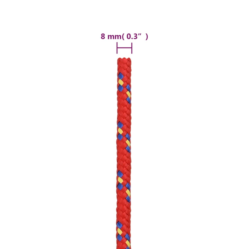 Boottouw 8 mm 25 m polypropyleen rood is nu te koop bij PeponiXL, paradijselijk wonen!