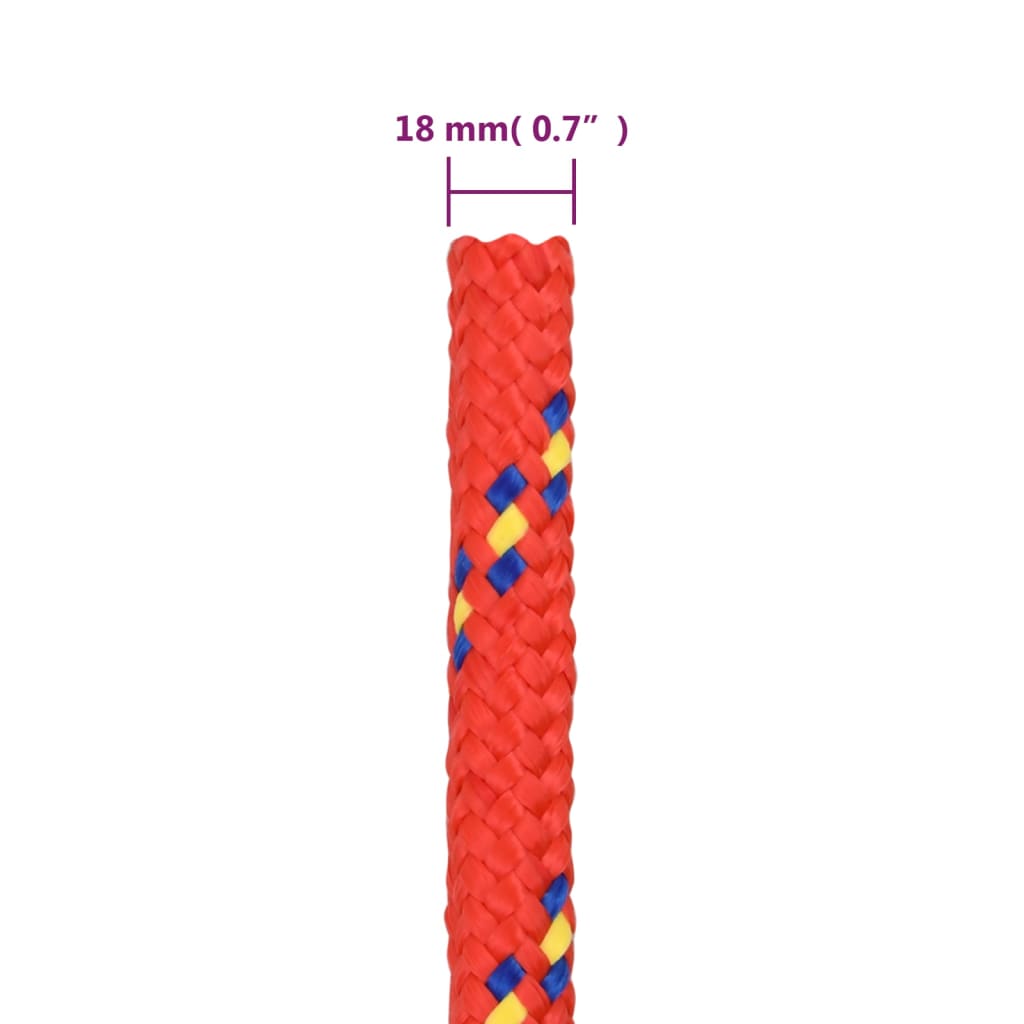 Boottouw 18 mm 100 m polypropyleen rood is nu te koop bij PeponiXL, paradijselijk wonen!