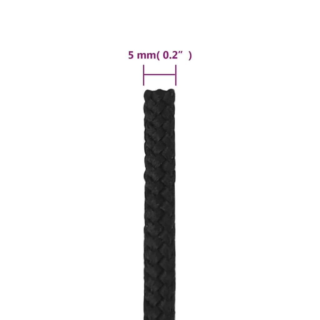 Boottouw 5 mm 500 m polypropeen zwart is nu te koop bij PeponiXL, paradijselijk wonen!