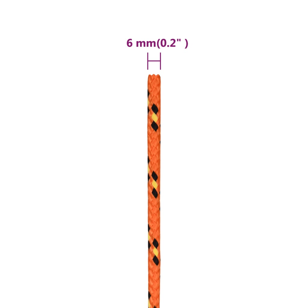Boottouw 6 mm 25 m polypropyleen oranje is nu te koop bij PeponiXL, paradijselijk wonen!