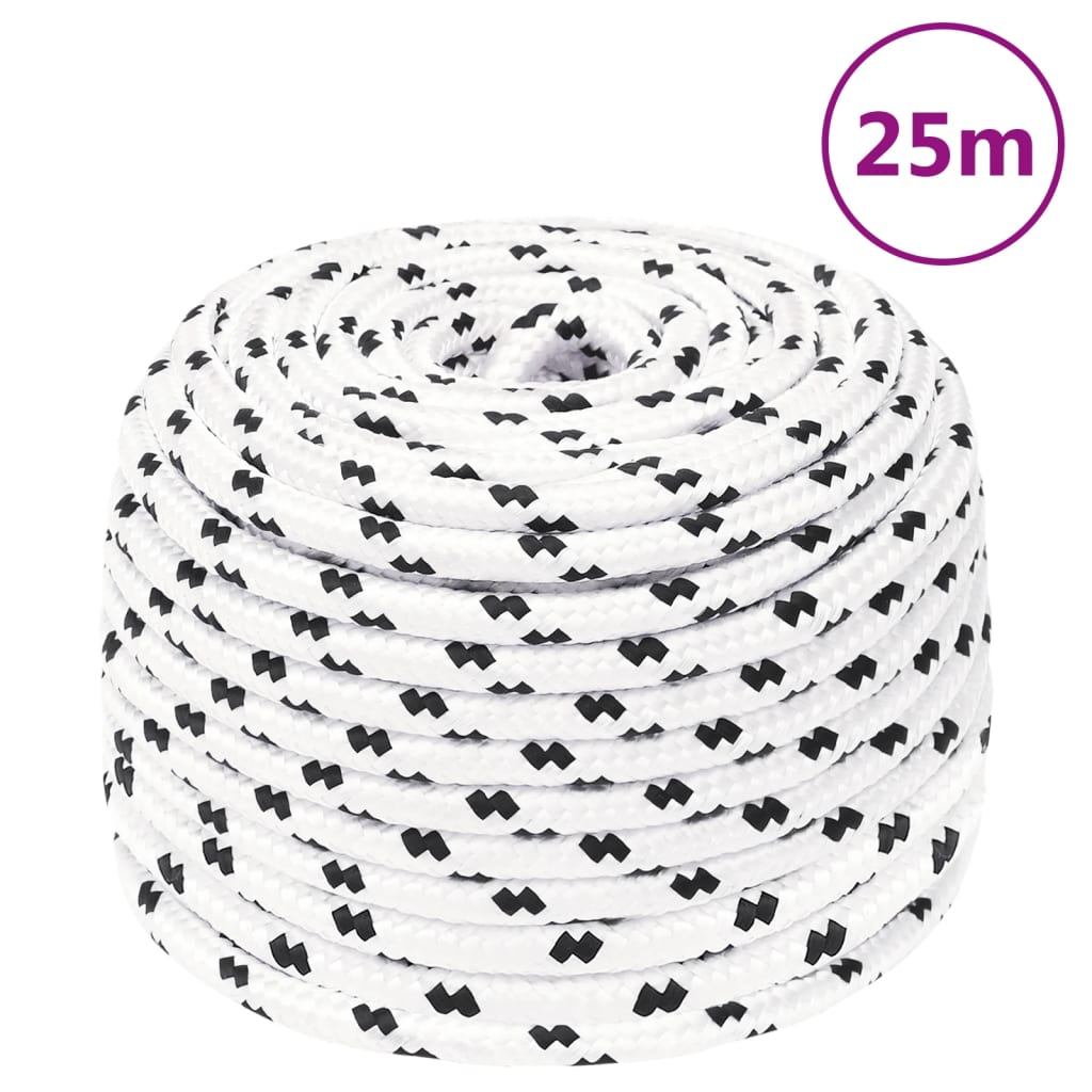 Boottouw gevlochten 10 mmx25 m polyester wit is nu te koop bij PeponiXL, paradijselijk wonen!