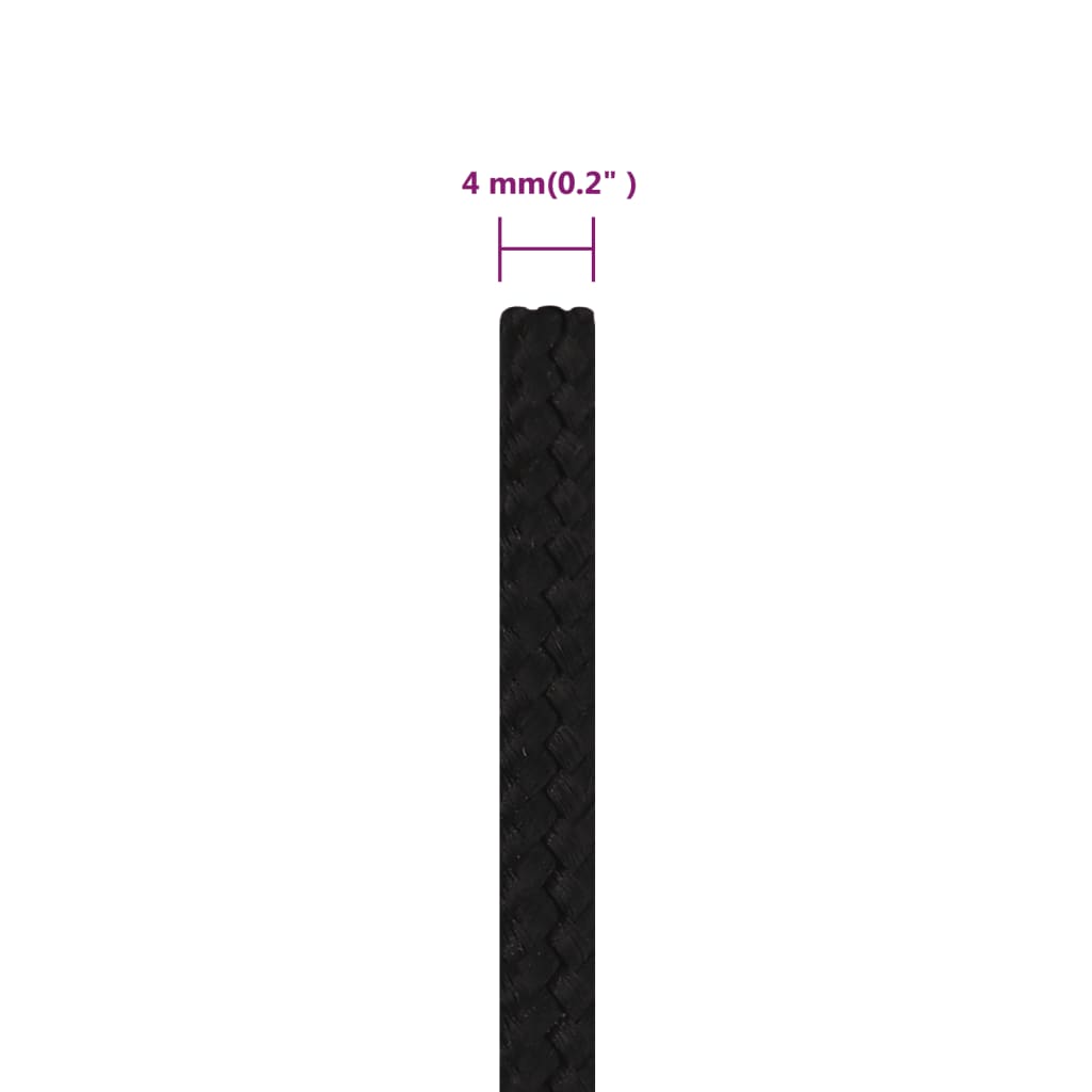 Werktouw 4 mm 50 m polyester zwart is nu te koop bij PeponiXL, paradijselijk wonen!