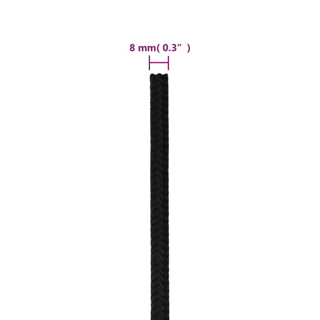 Werktouw 8 mm 250 m polyester zwart is nu te koop bij PeponiXL, paradijselijk wonen!