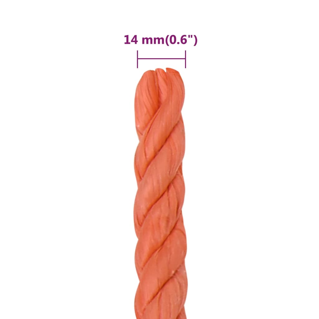 Werktouw 14 mm 50 m polypropeen oranje is nu te koop bij PeponiXL, paradijselijk wonen!