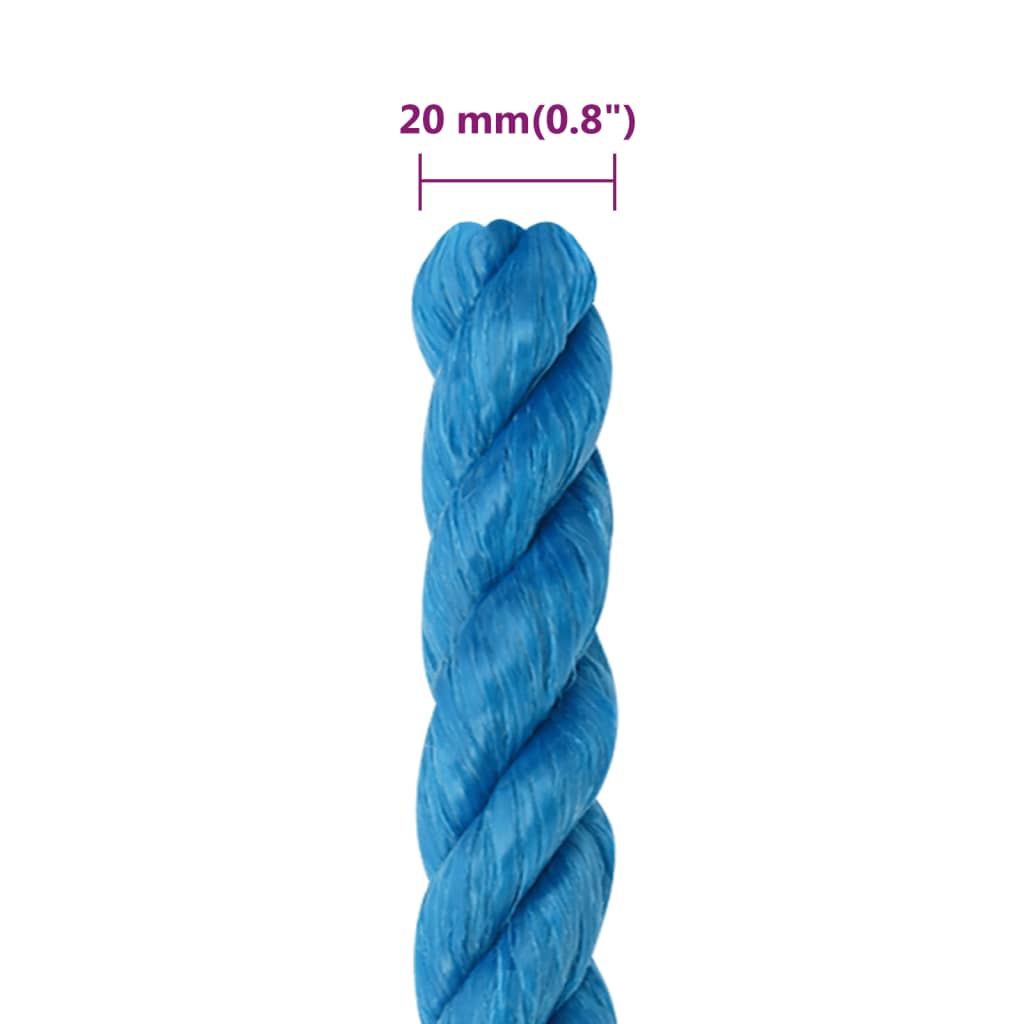Werktouw 20 mm 100 m polypropeen blauw is nu te koop bij PeponiXL, paradijselijk wonen!