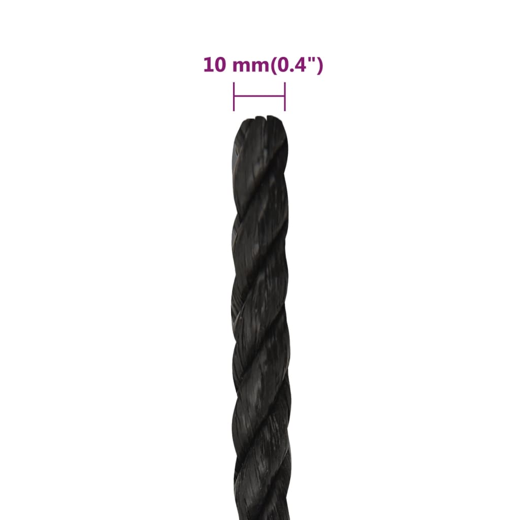 Werktouw 10 mm 250 m polypropeen zwart is nu te koop bij PeponiXL, paradijselijk wonen!