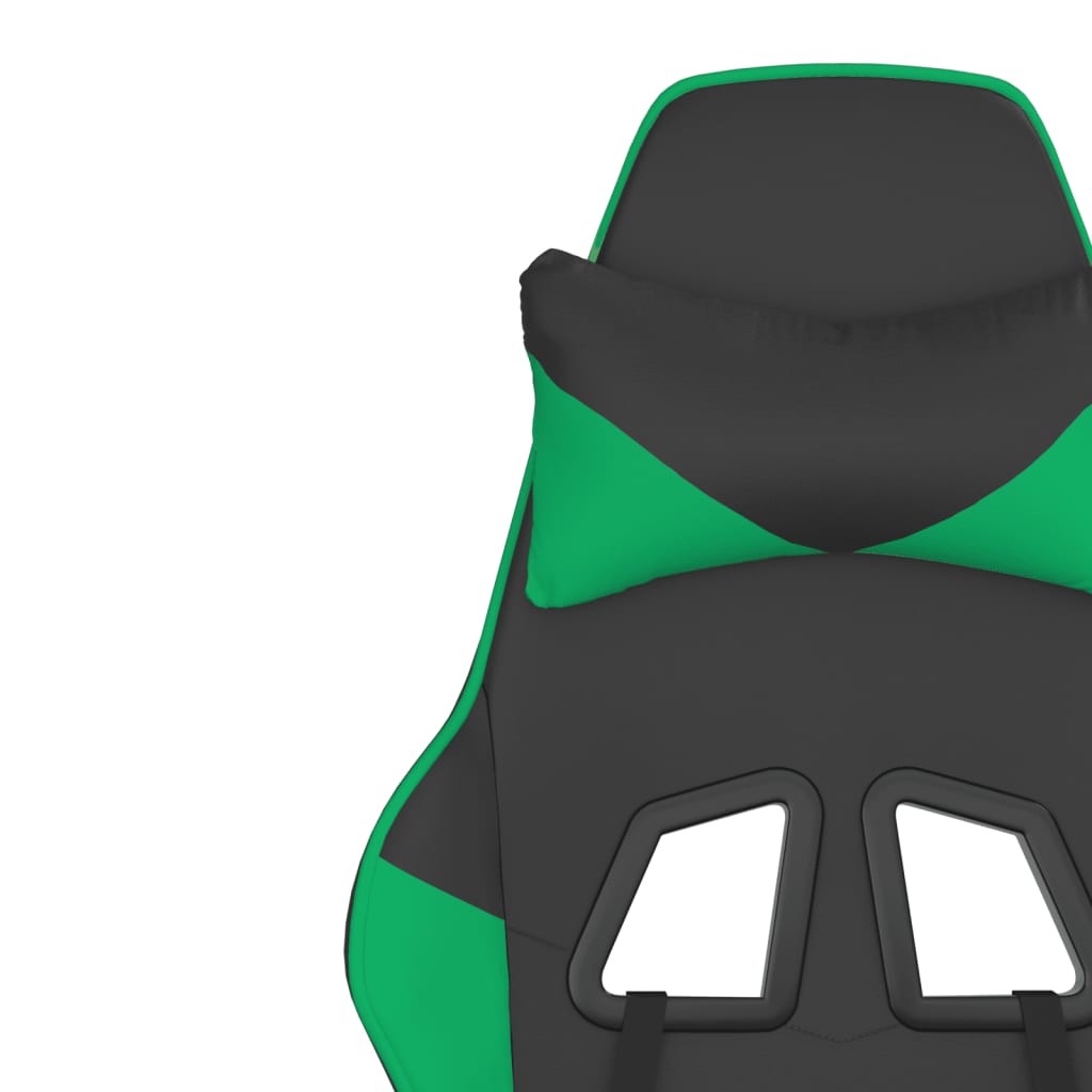 Massage gamestoel kunstleer zwart en groen is nu te koop bij PeponiXL, paradijselijk wonen!